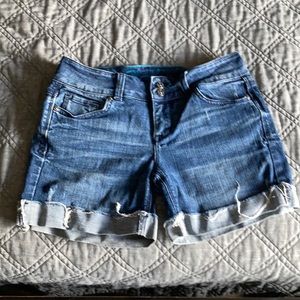 Cuffed Jean Shorts